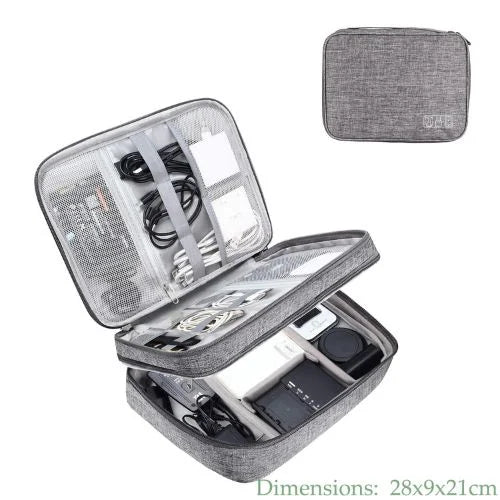 cable organiser case silver 26